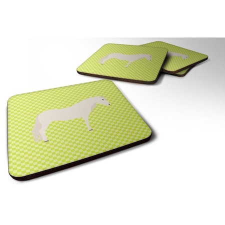 Paso Fino Horse Green Foam Coaster, Set Of 4
